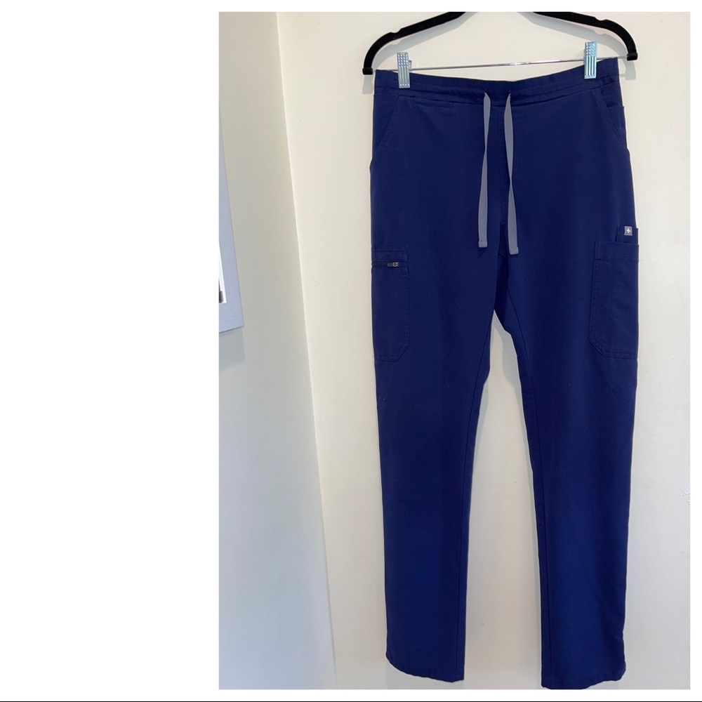 FIGS Womens Navy Yola Skinny Scrub Drawstring